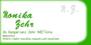 monika zehr business card